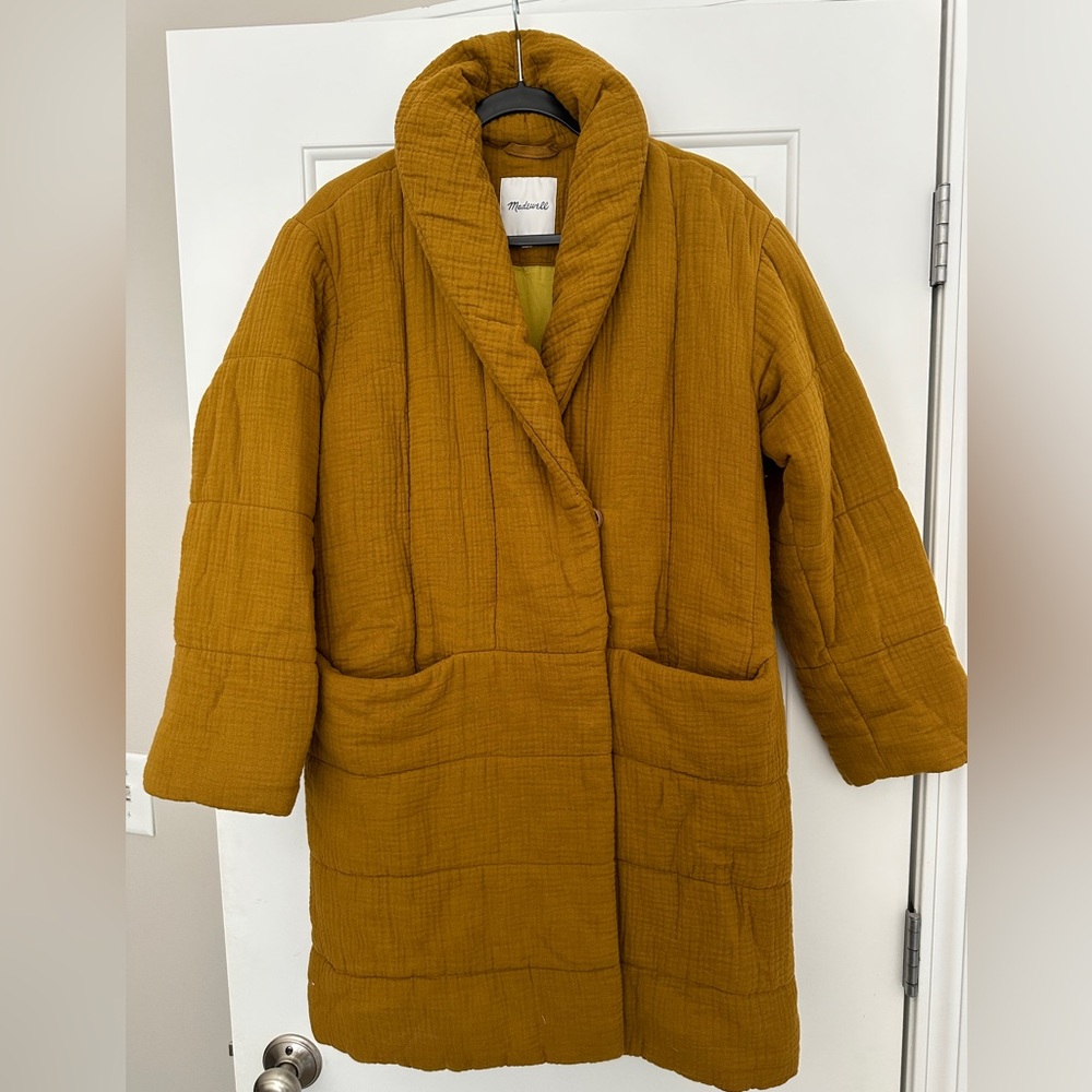 Madewell Women's Mustard Puffer Jacket